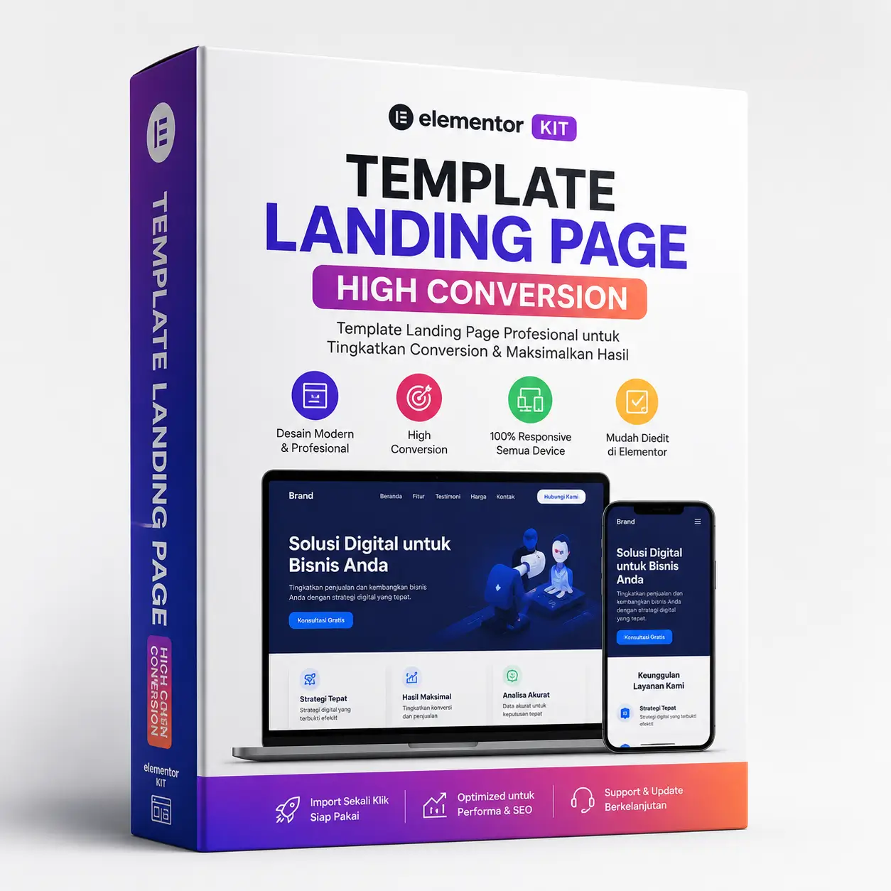 Landing Page Elementor Kit High Conversion